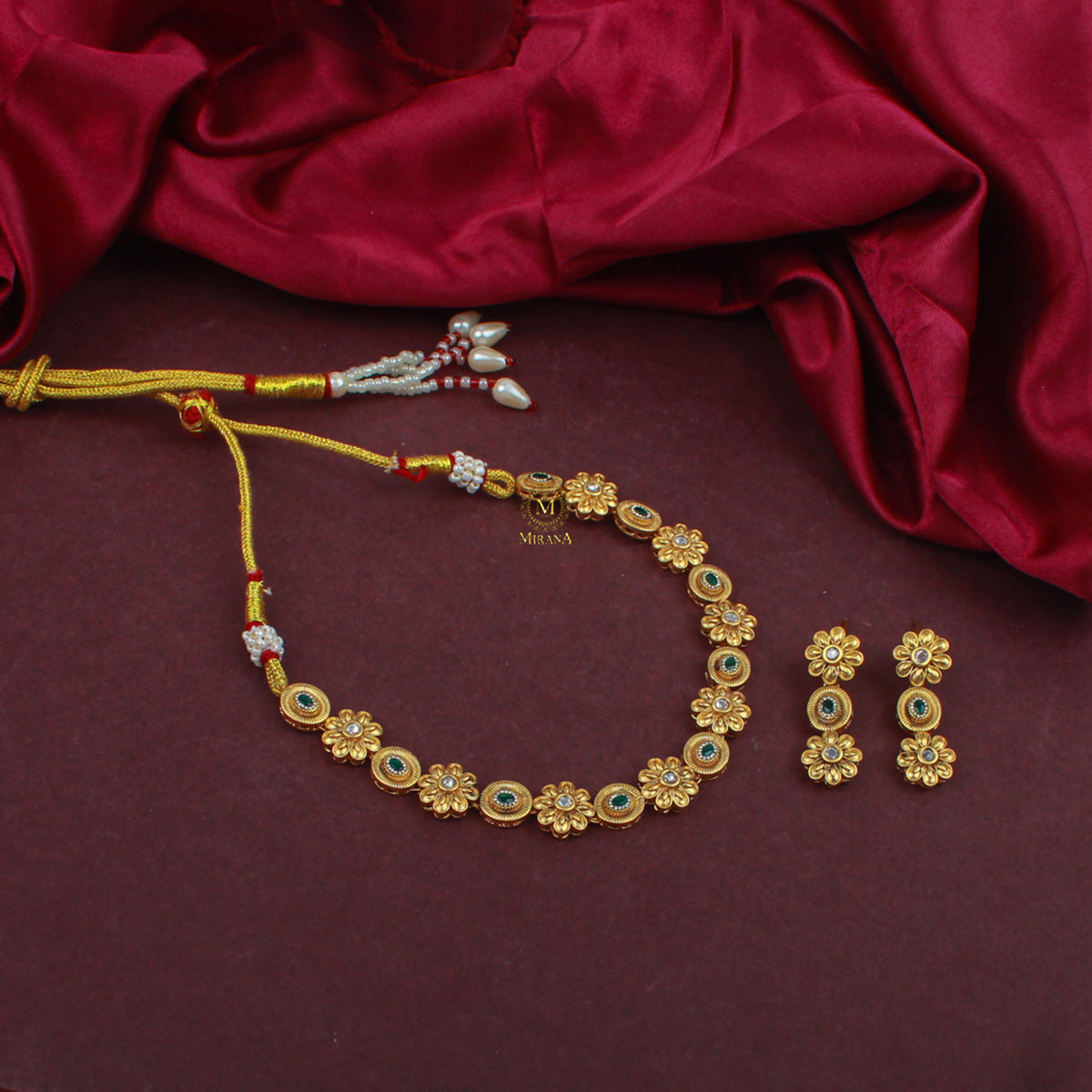 Harshika Antique Designer Necklace Set