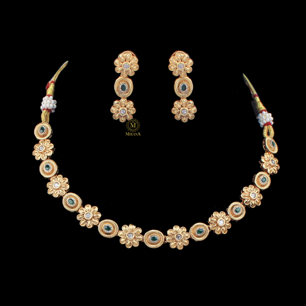 Harshika Antique Designer Necklace Set