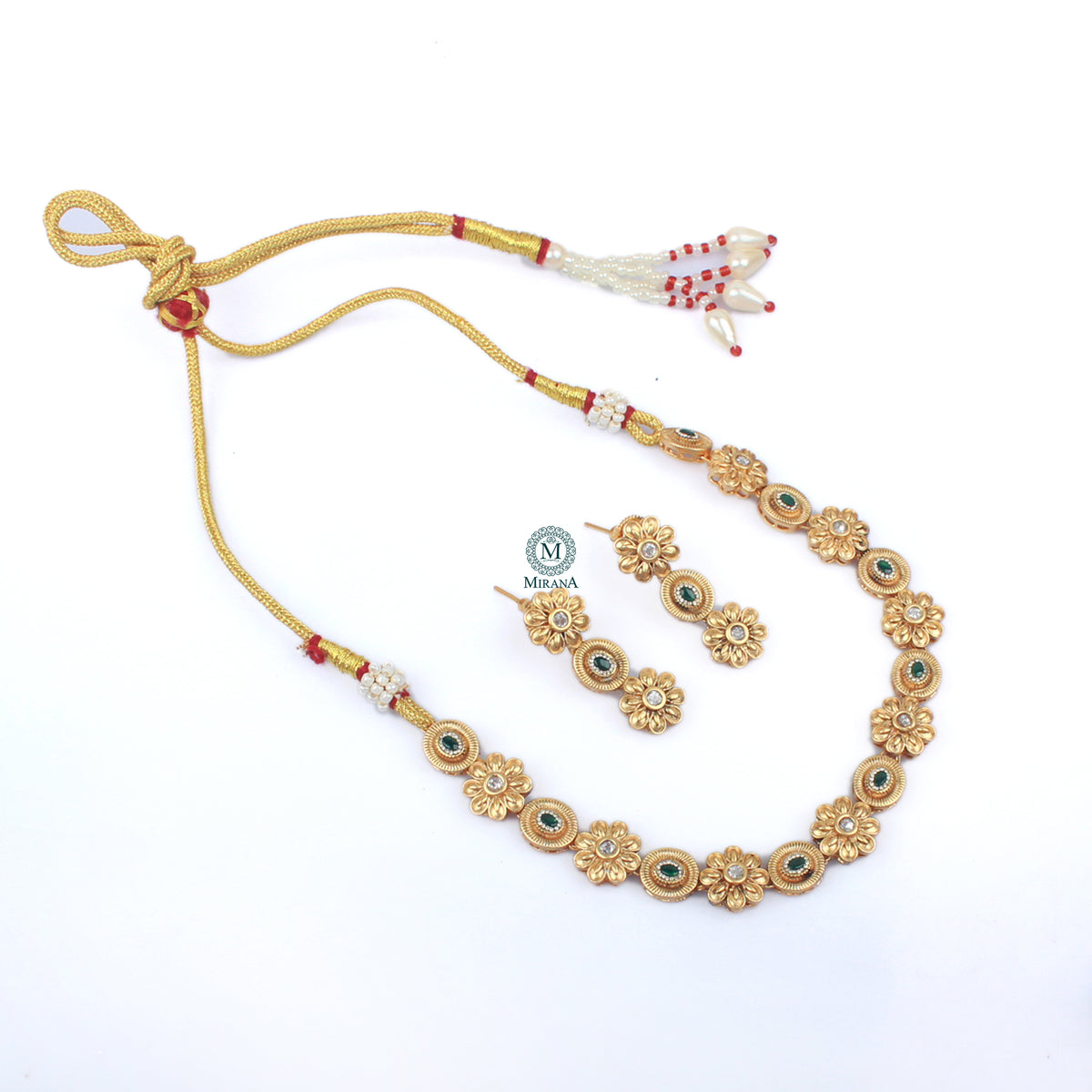 Harshika Antique Designer Necklace Set