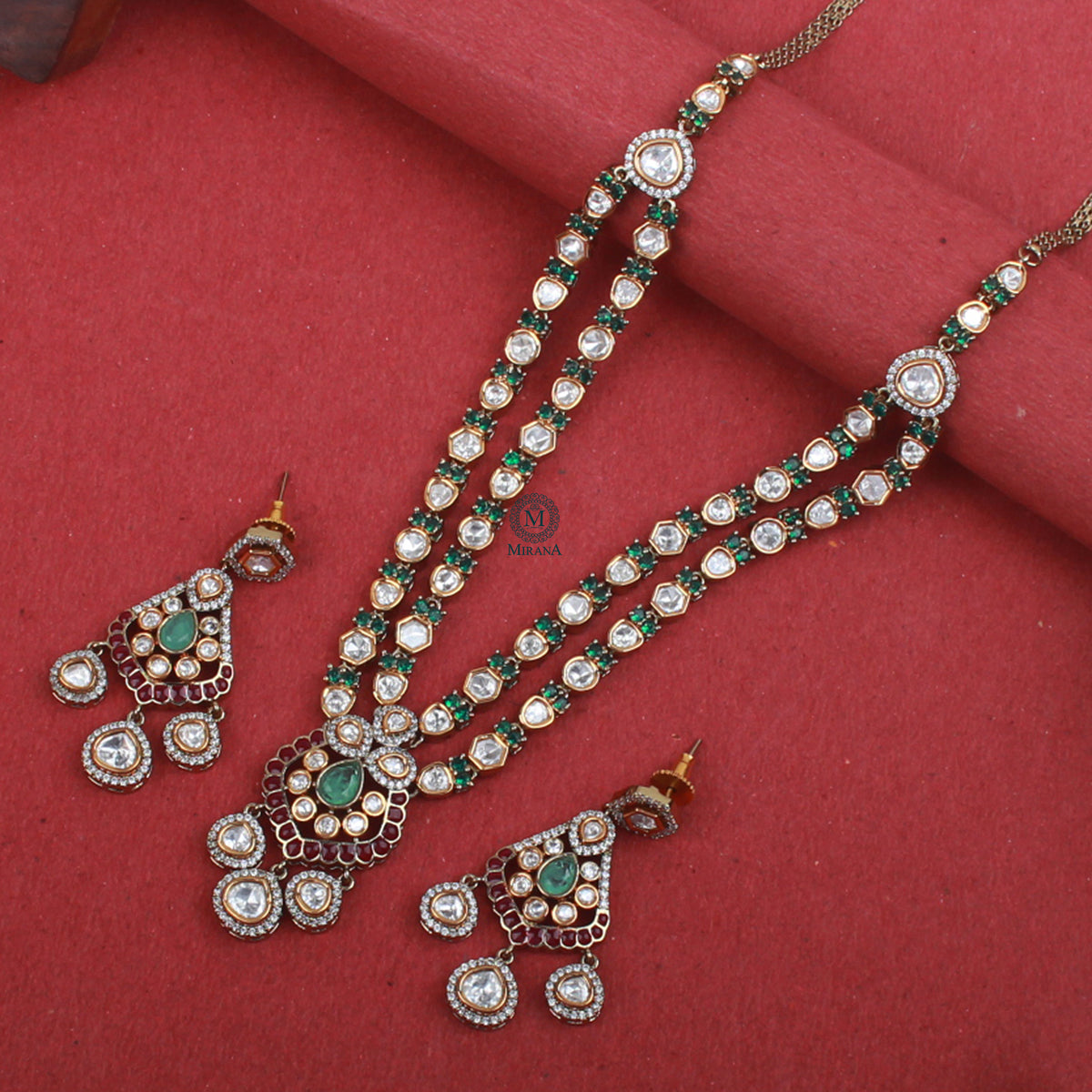 Yanishi Polki Layered Necklace Set