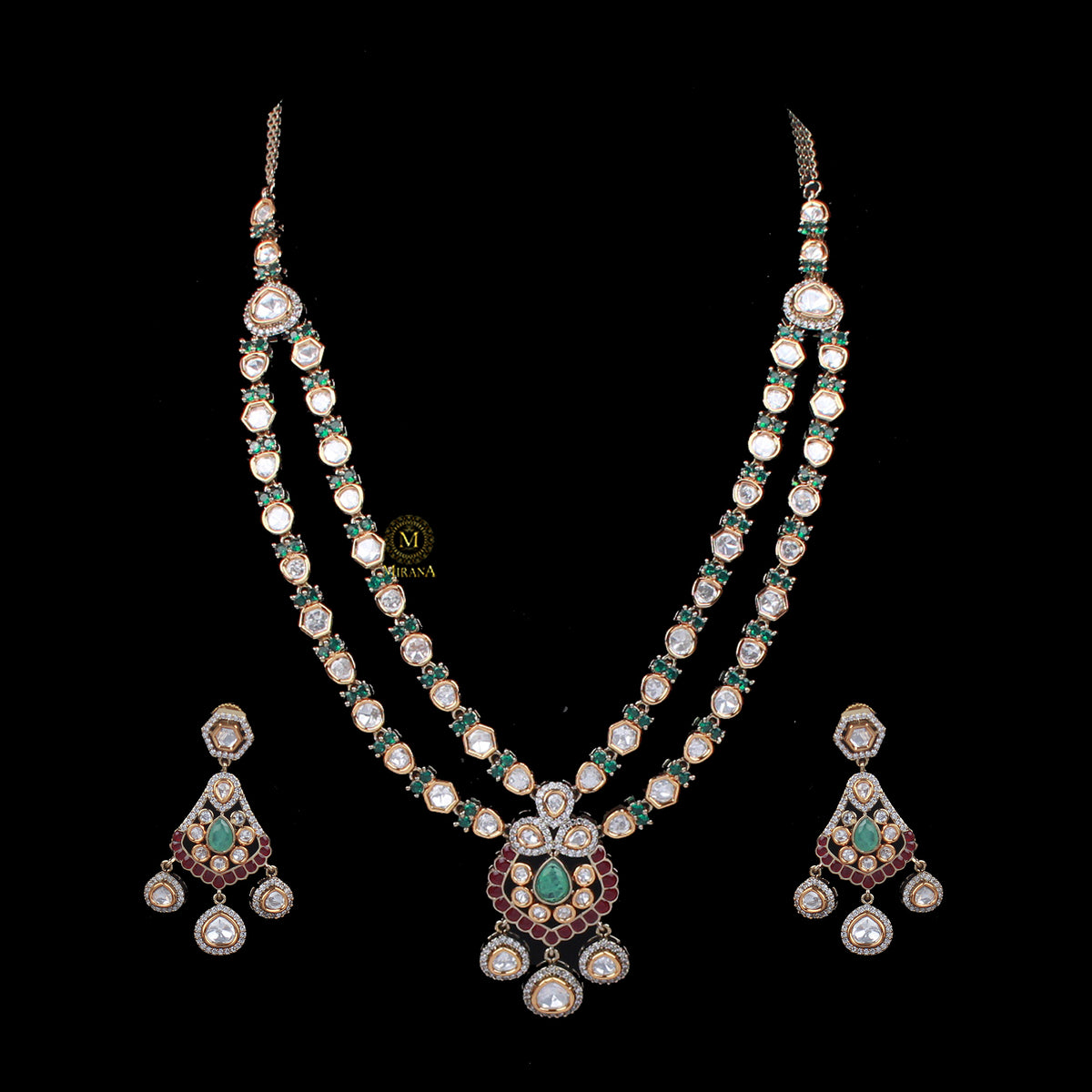Yanishi Polki Layered Necklace Set