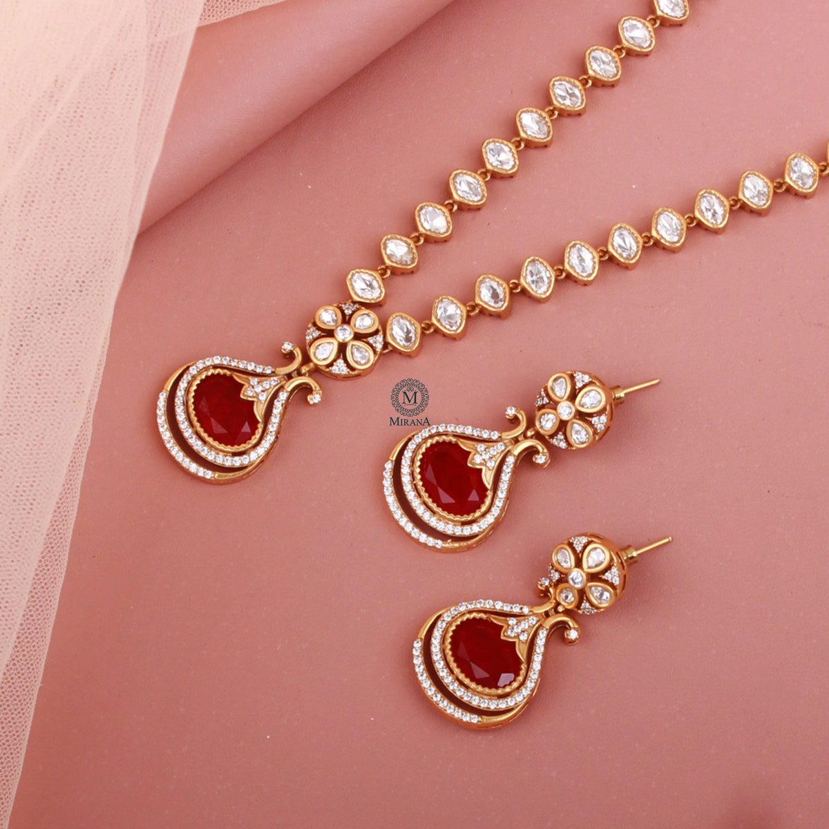 Taanishi Polki Designer Necklace Set