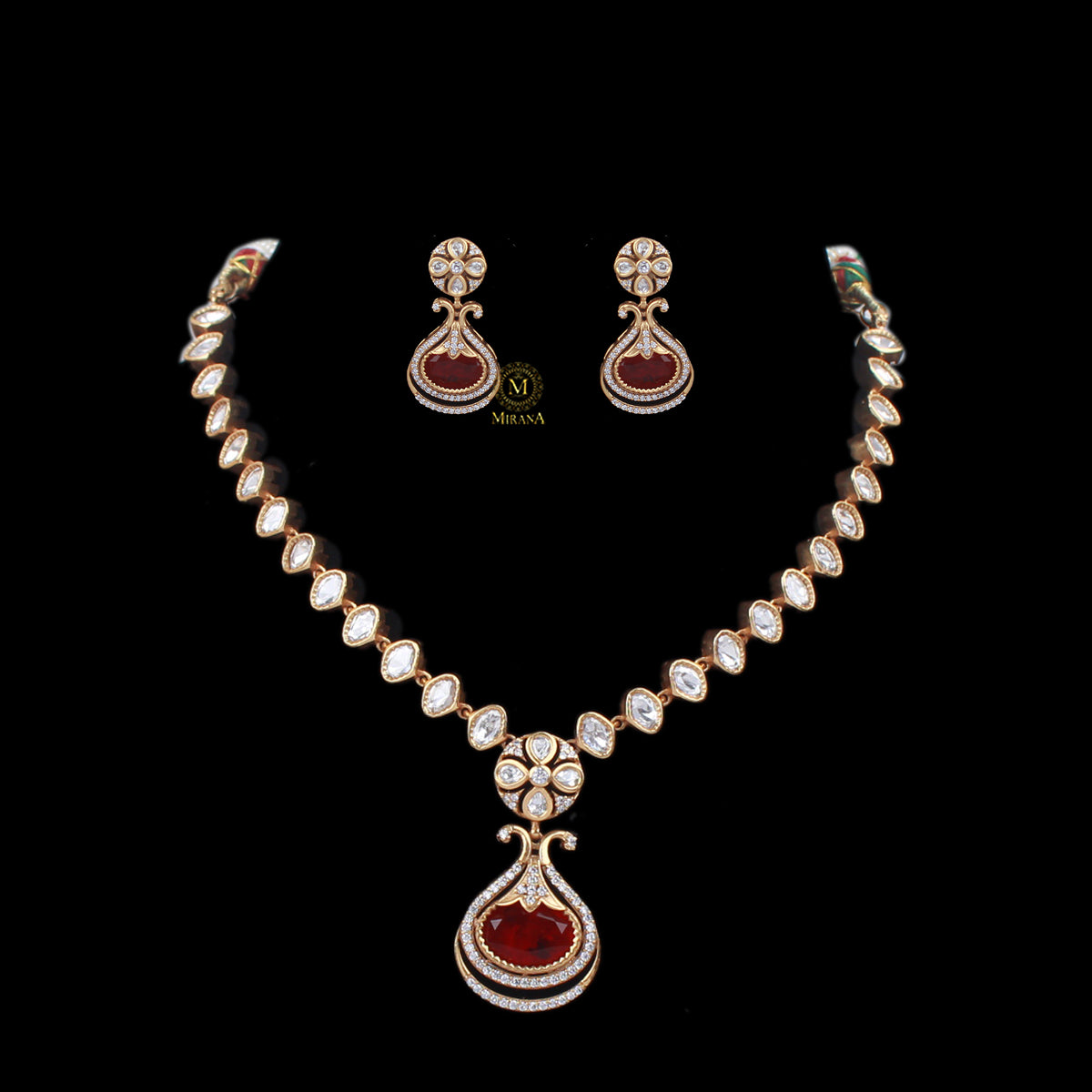 Taanishi Polki Designer Necklace Set