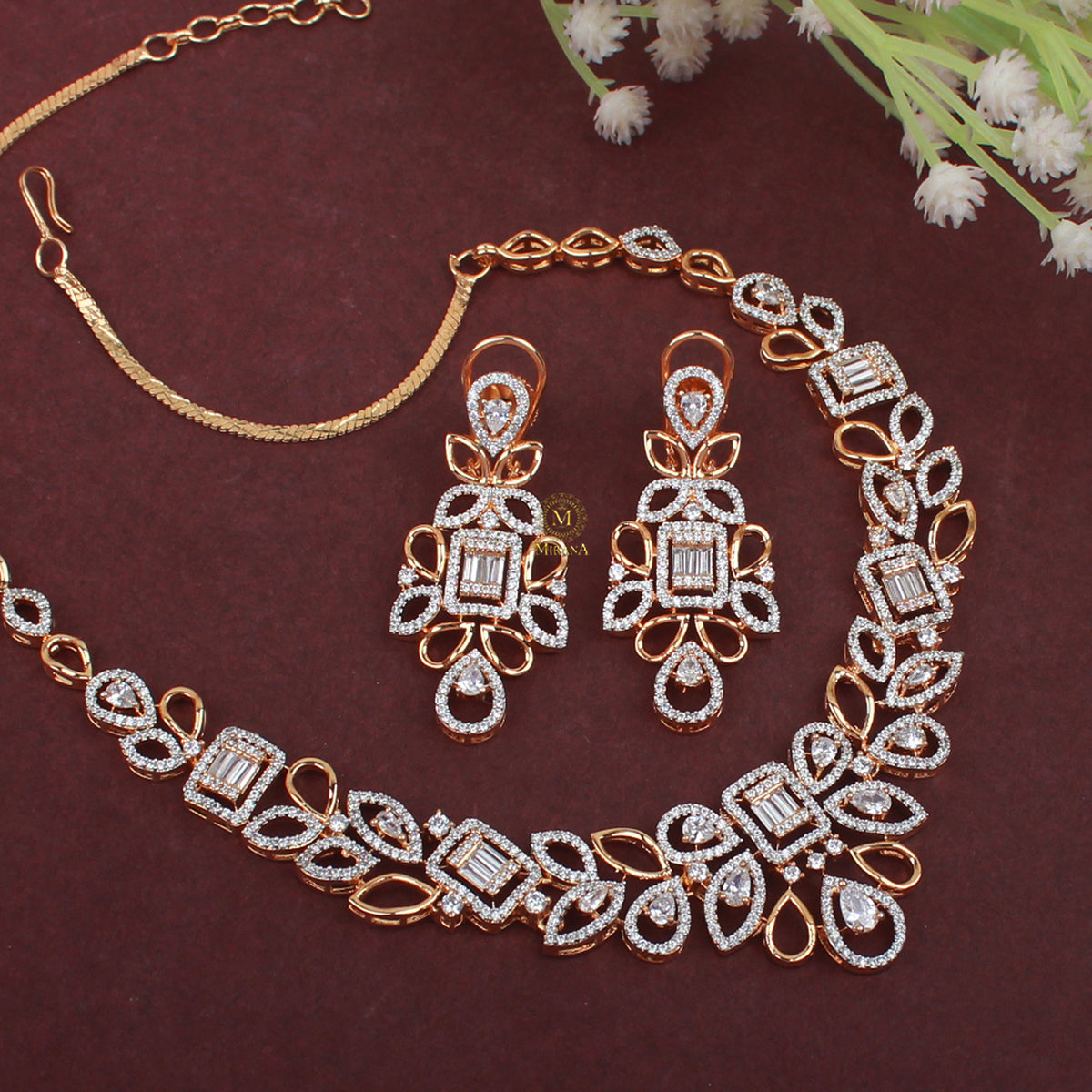 Chiya CZ Designer Necklace Set