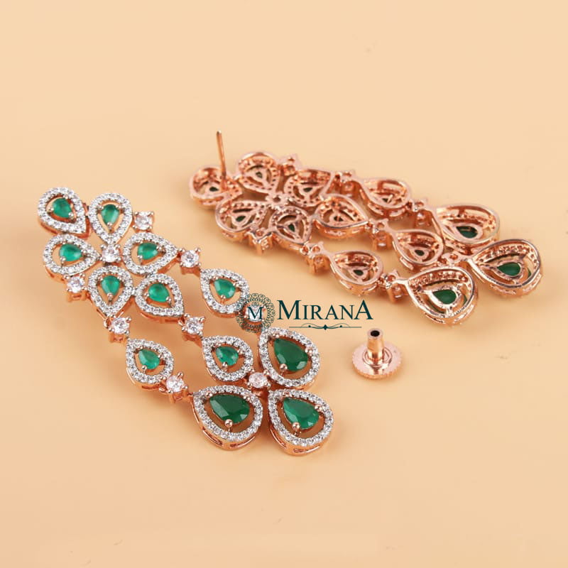 Davina Green Colored Designer Necklace Set