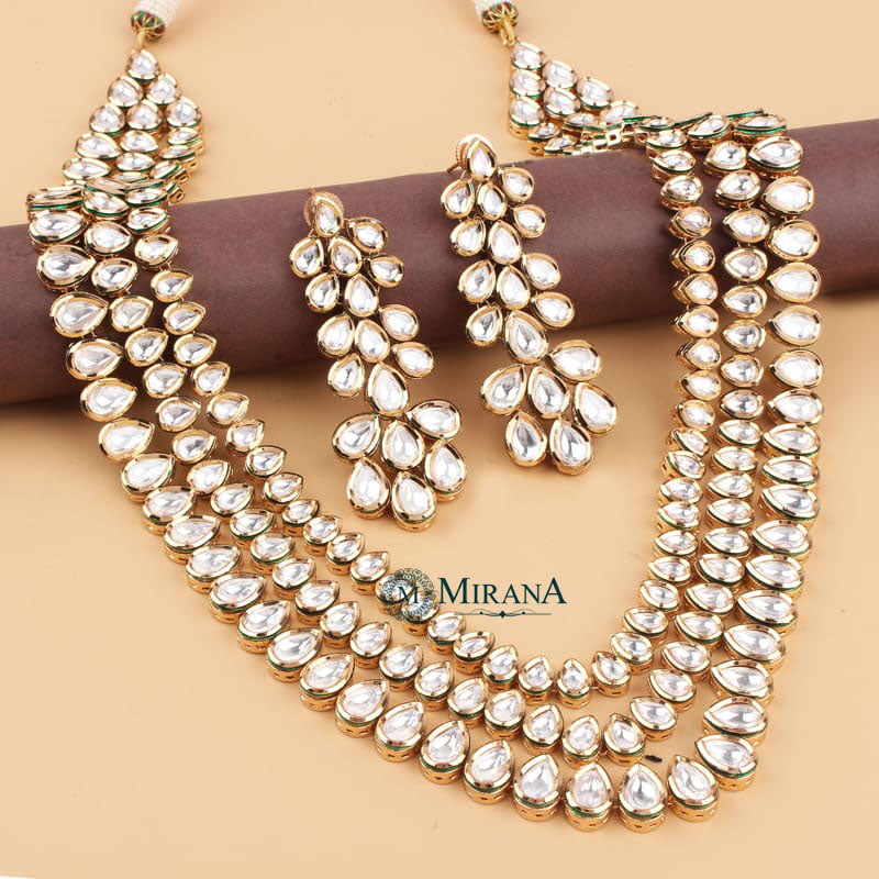 Chaitali Kundan Long Necklace Set