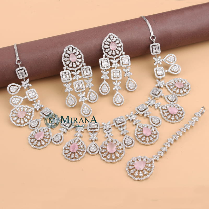 Harlyn Pastel Colored Bridal Look Necklace Set