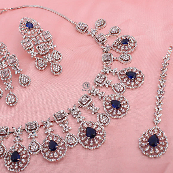 Harlyn Blue Coloured Designer Necklace Set