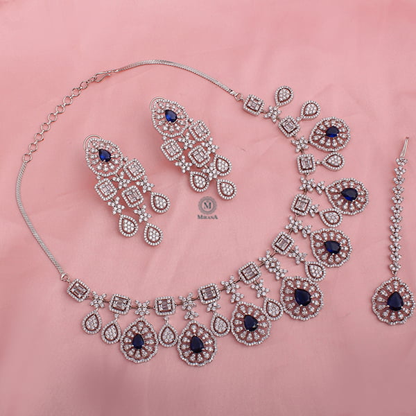 Harlyn Blue Coloured Designer Necklace Set