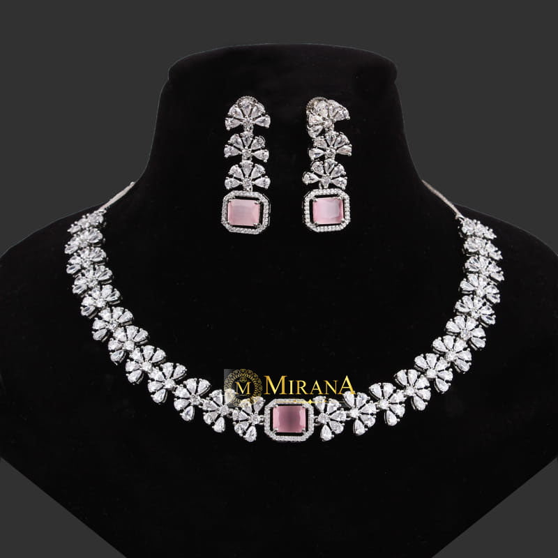 Luna Pastel Colored Designer Necklace Set