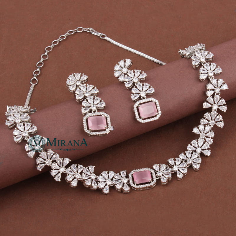 Luna Pastel Colored Designer Necklace Set