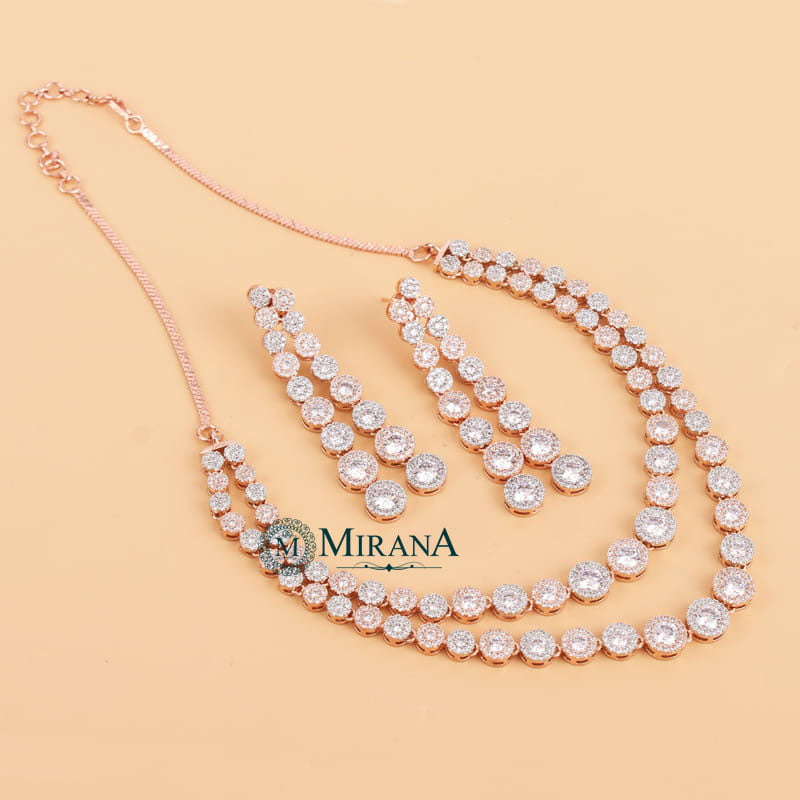 Anjea  Double Layered Designer Necklace Set