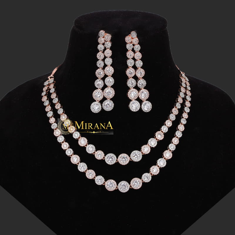 Anjea  Double Layered Designer Necklace Set