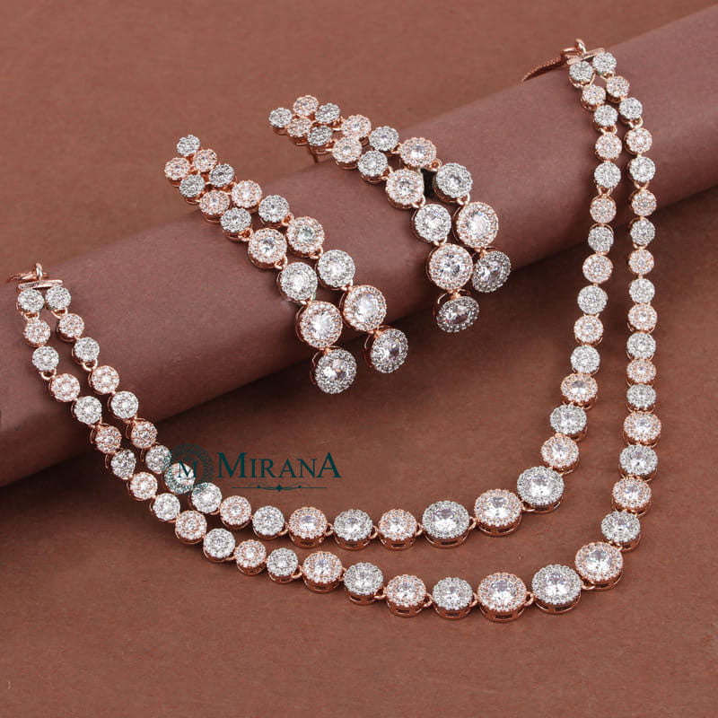 MJNK21N393-1-Anjea-Double-Layered-Designer-Necklace-Set-Rose-Gold-