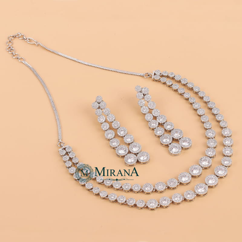 Anjea  Double Layered Designer Necklace Set