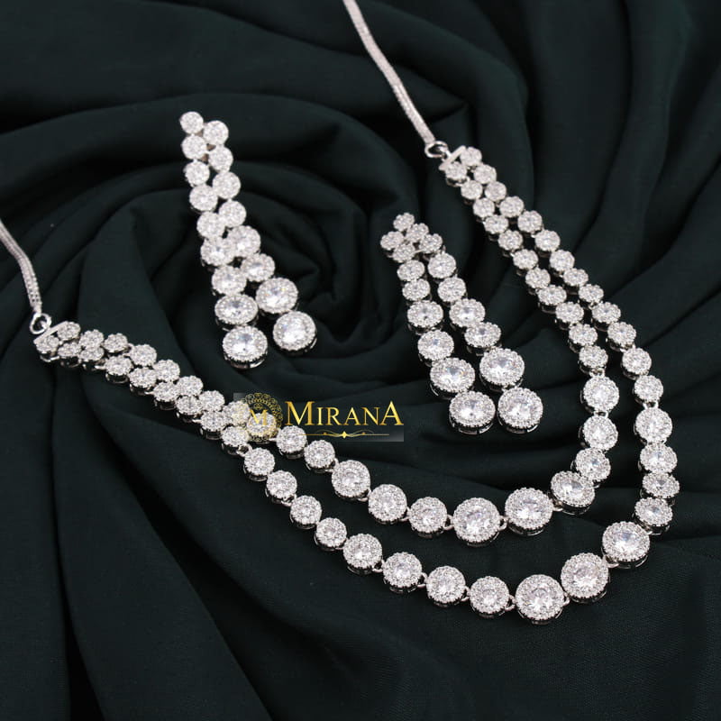 Anjea  Double Layered Designer Necklace Set