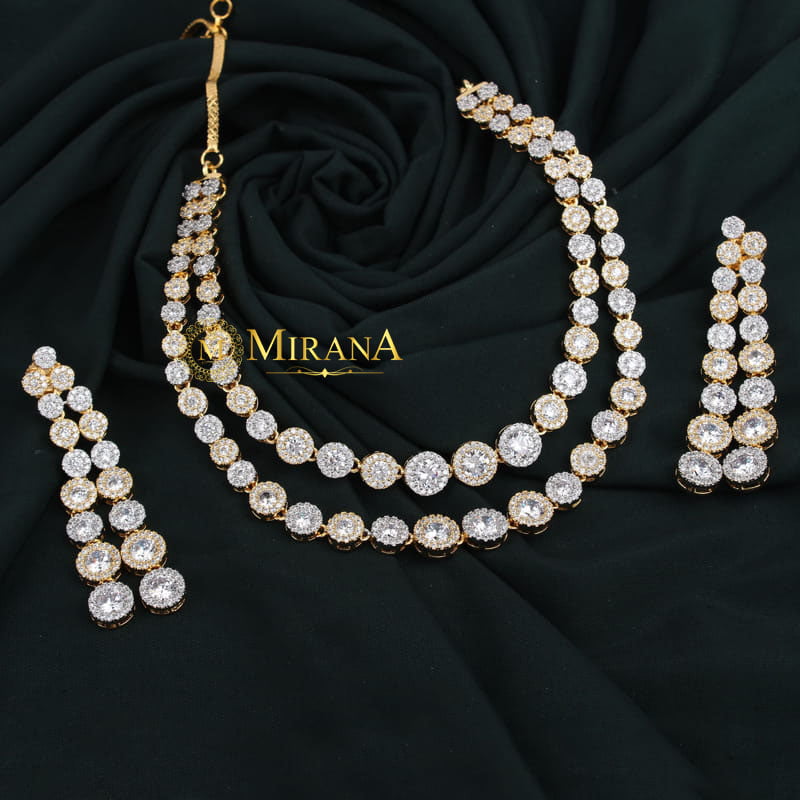 Anjea  Double Layered Designer Necklace Set