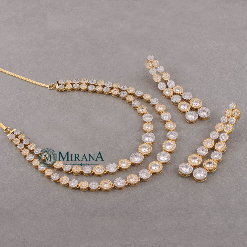 Anjea  Double Layered Designer Necklace Set
