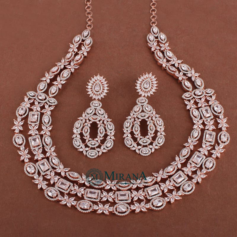 Morisha Triple Layered Designer Necklace Set