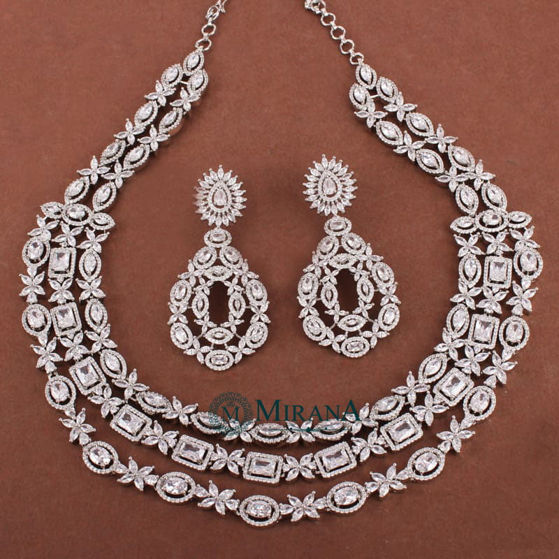 Morisha Triple Layered Designer Necklace Set