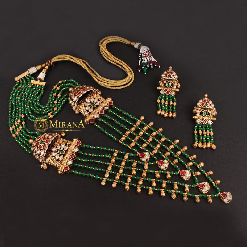 Padmavat Rajwadi Kundan necklace set