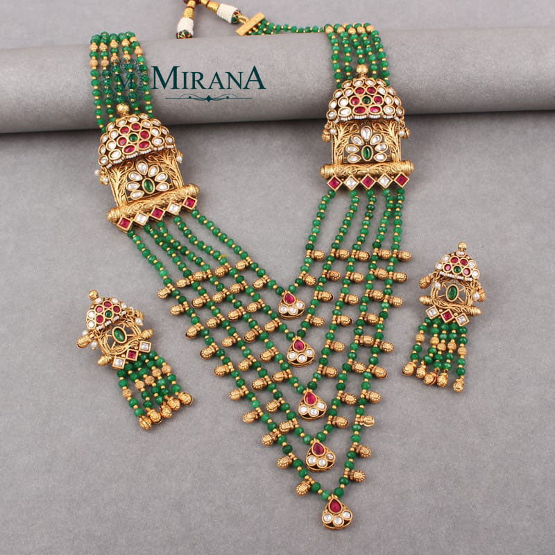 Padmavat Rajwadi Kundan necklace set