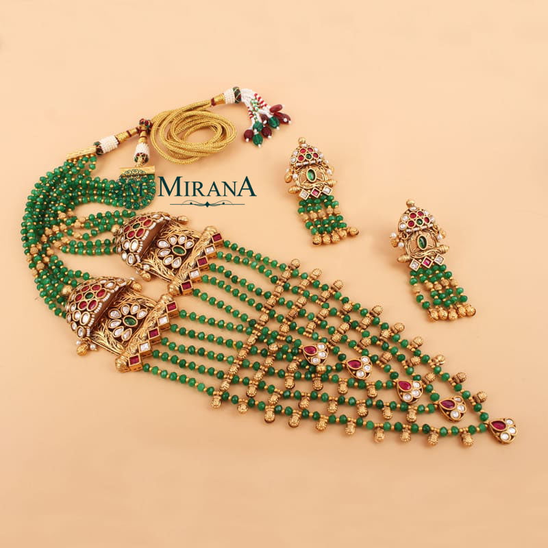 Padmavat Rajwadi Kundan necklace set