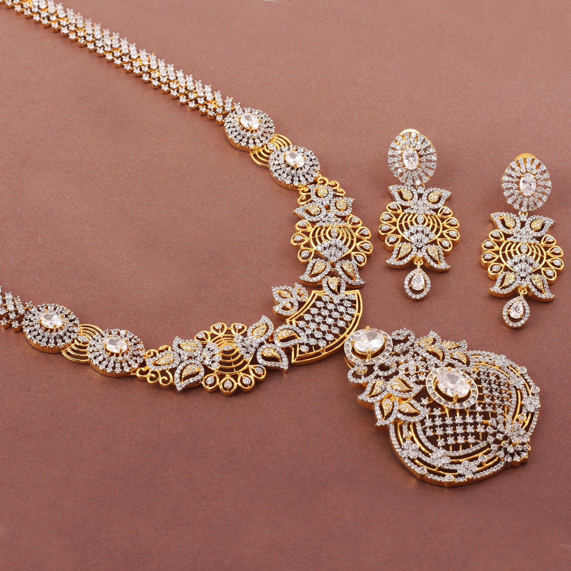 Arinya Designer Long Necklace Set
