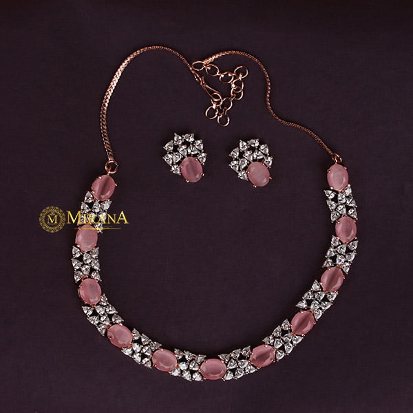 Laura Pastel Pink Party Necklace Set