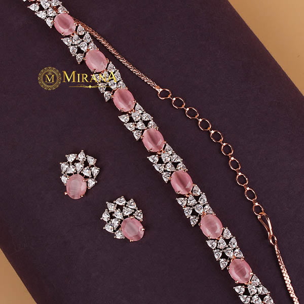 Laura Pastel Pink Party Necklace Set