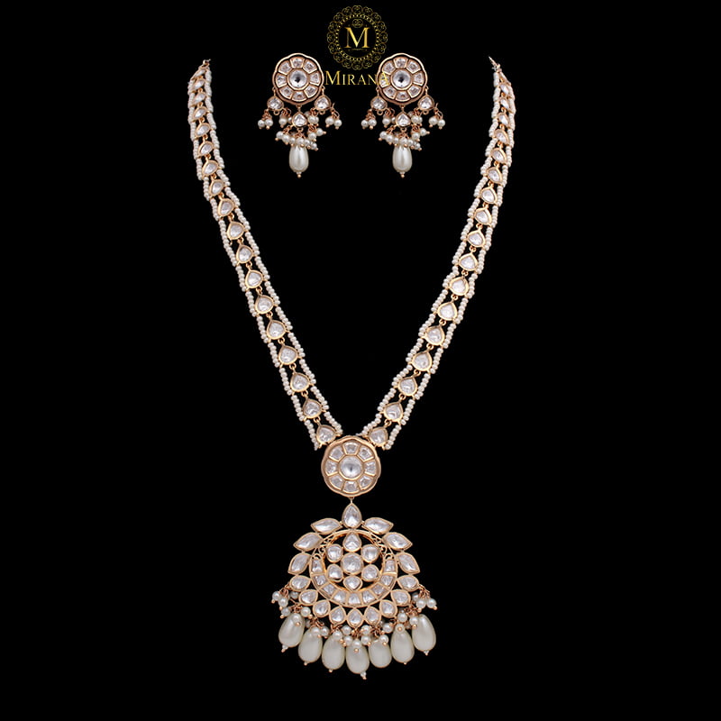 Ronika Kundan Long Necklace Set