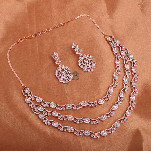 Serena Triple Layered Designer Necklace Set