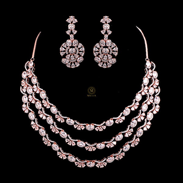 Serena Triple Layered Designer Necklace Set