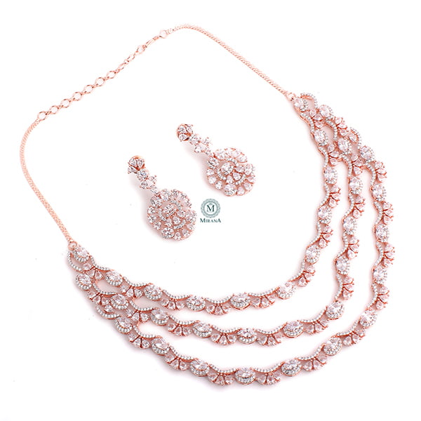 Serena Triple Layered Designer Necklace Set