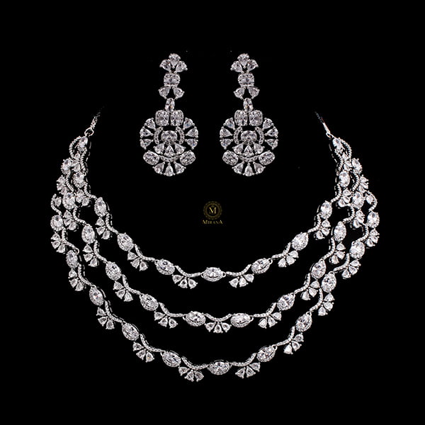 Serena Triple Layered Designer Necklace Set