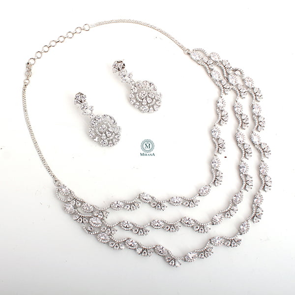 Serena Triple Layered Designer Necklace Set