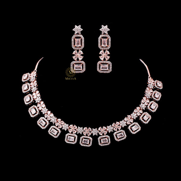 Ruma CZ Designer Necklace Set