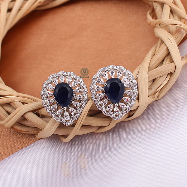 Doris Sapphire Blue Coloured Designer Necklace Set
