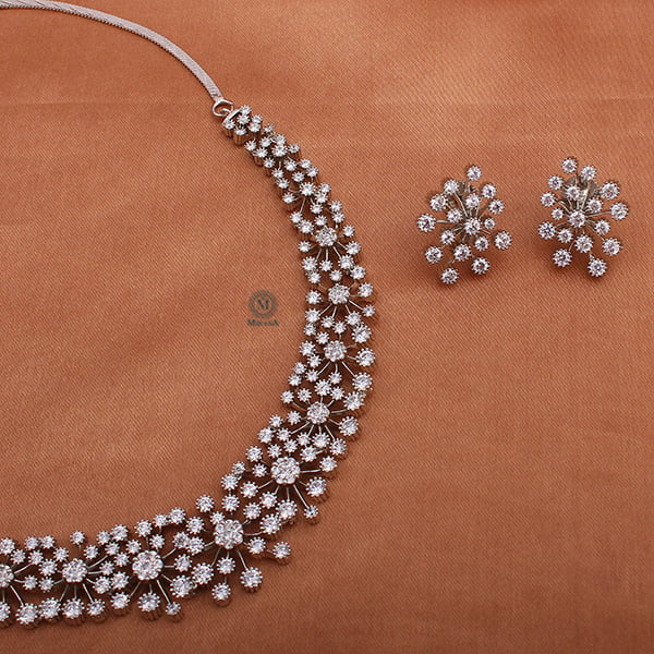 Genelia CZ Designer Necklace Set