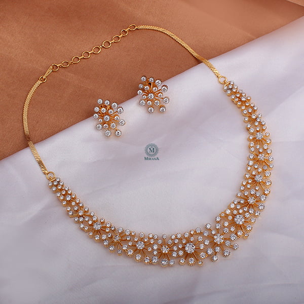 Genelia CZ Designer Necklace Set