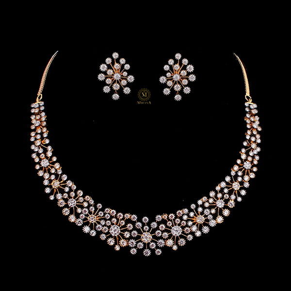 Genelia CZ Designer Necklace Set