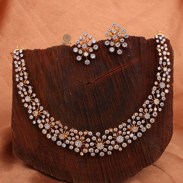 Genelia CZ Designer Necklace Set