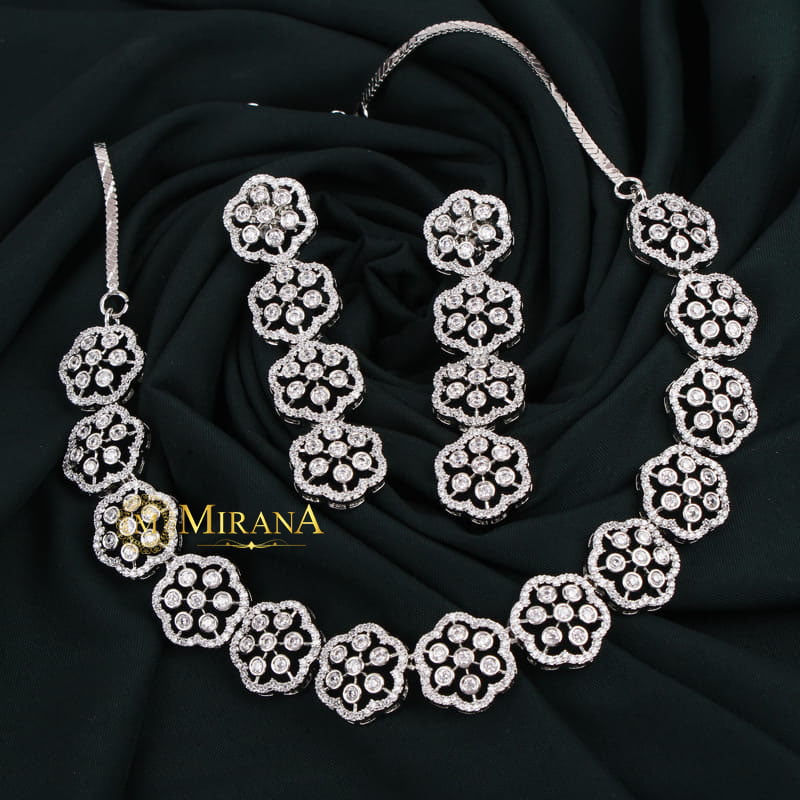 Menila CZ Designer Necklace Set