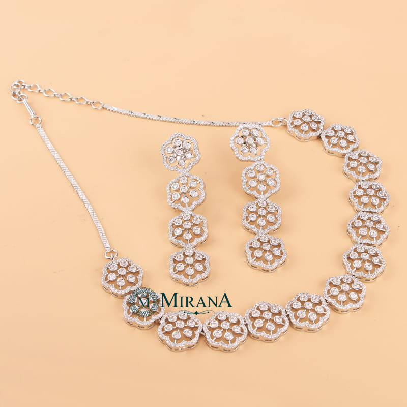 Menila CZ Designer Necklace Set