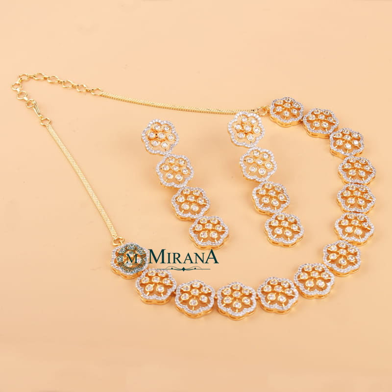 Menila CZ Designer Necklace Set