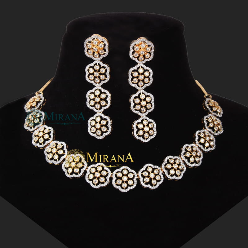 Menila CZ Designer Necklace Set