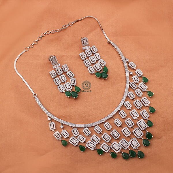 Winget Emerald Green Designer Necklace Set