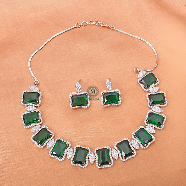 Gigi Emerald Green Designer Necklace Set