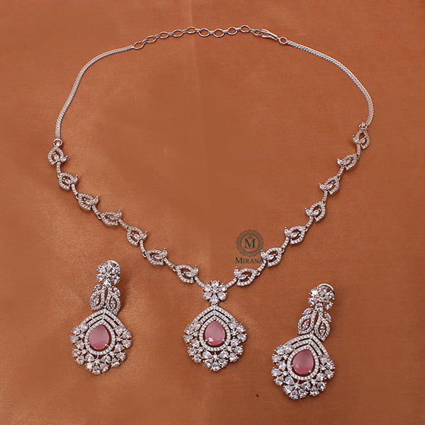 Laisha Pastel Pink Designer Necklace Set