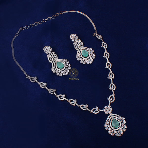 Laisha Pastel Green Designer Necklace Set